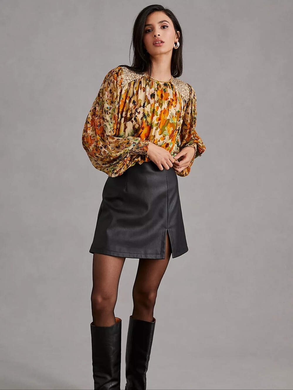NWT Anthro Blank Sequin Embellished Blouse